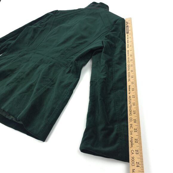 ELIE TAHARI Velvet Leather Military Jacket Boho French Girl Old Money Academia - Picture 6 of 12